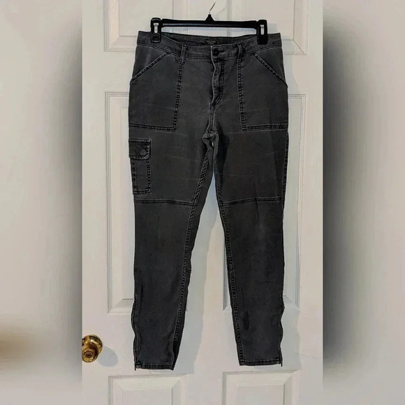Abercrombie Fitch Cargo Pants Zip Ankle Womens 29 Slim‎ Gray - Picture 1 of 6